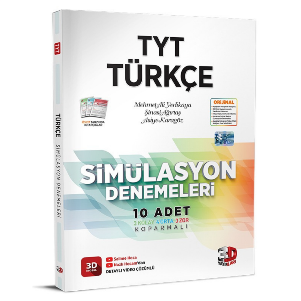 3D Yayınları TYT Türkçe Simülasyon Denemeleri