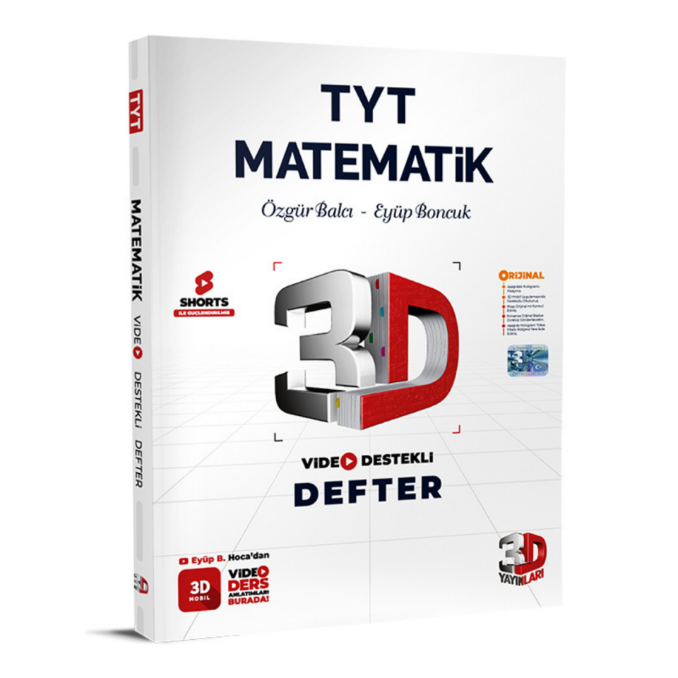 3D Yayınları TYT Matematik Video Destekli Defter