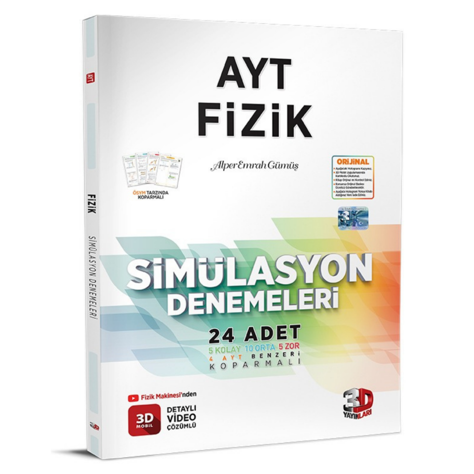 3D Yayınları AYT Fizik Simülasyon Denemeleri