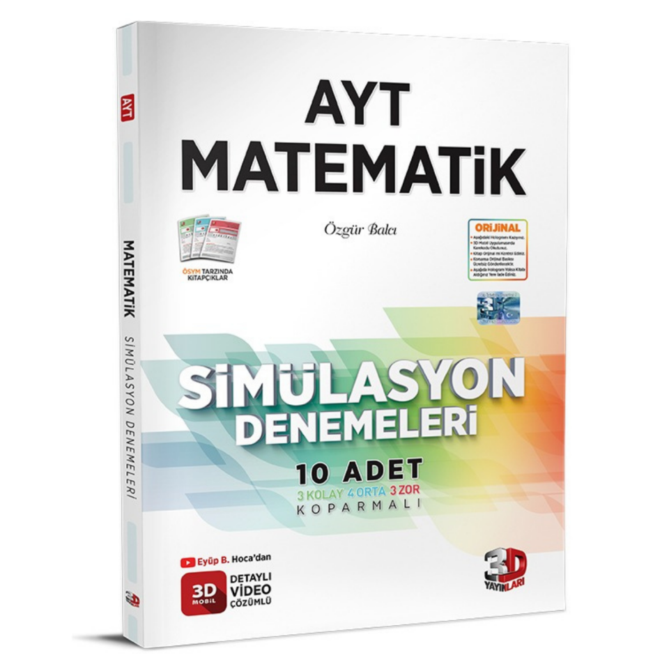 3D Yayınları AYT Matematik Simülasyon Denemeleri