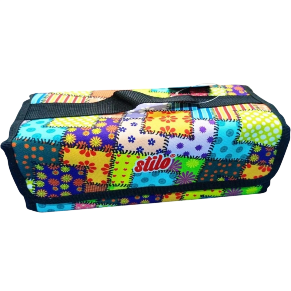 Stilo Kumaş 4'lü Kalem Çantası Desenli  SİT-KL22-006-02