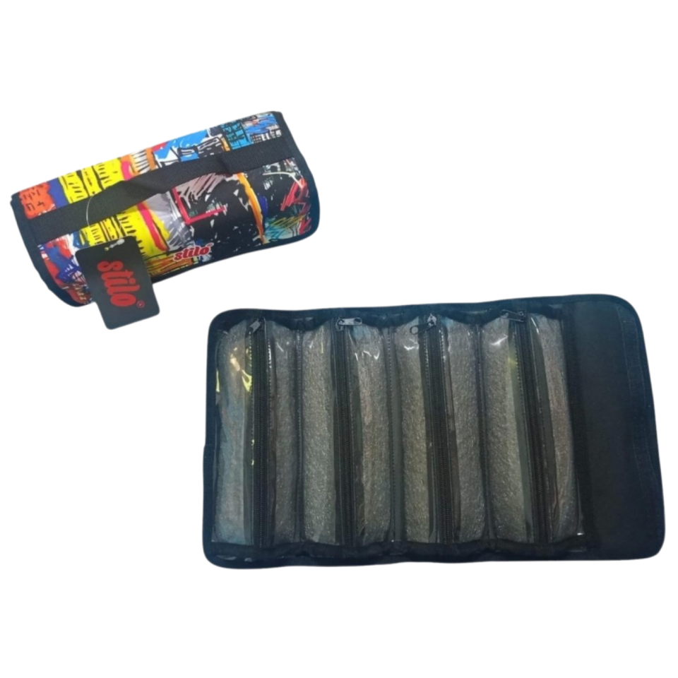 Stilo Kumaş 4'lü Kalem Çantası Desenli  SİT-KL22-006-003