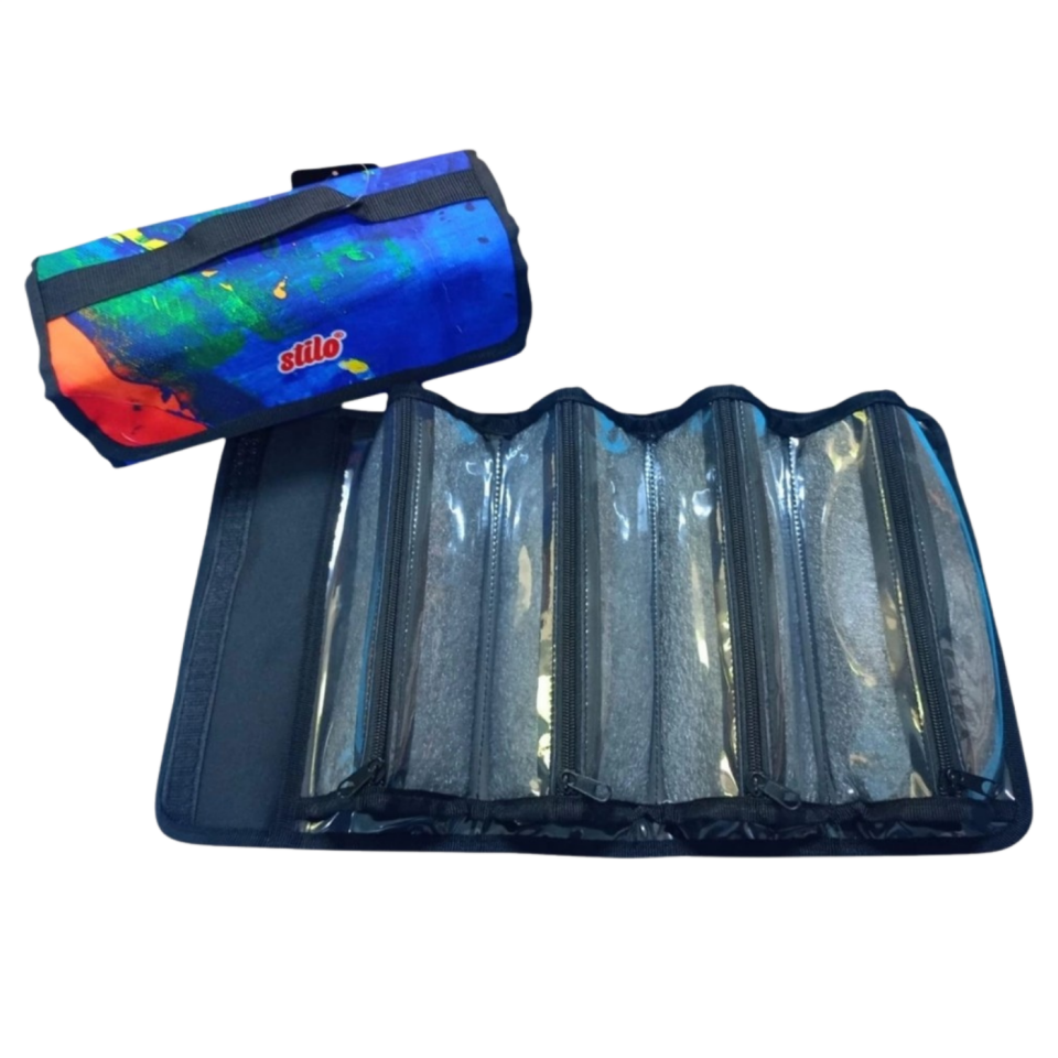 Stilo Kumaş 4'lü Kalem Çantası Desenli  SİT-KL22-006-006