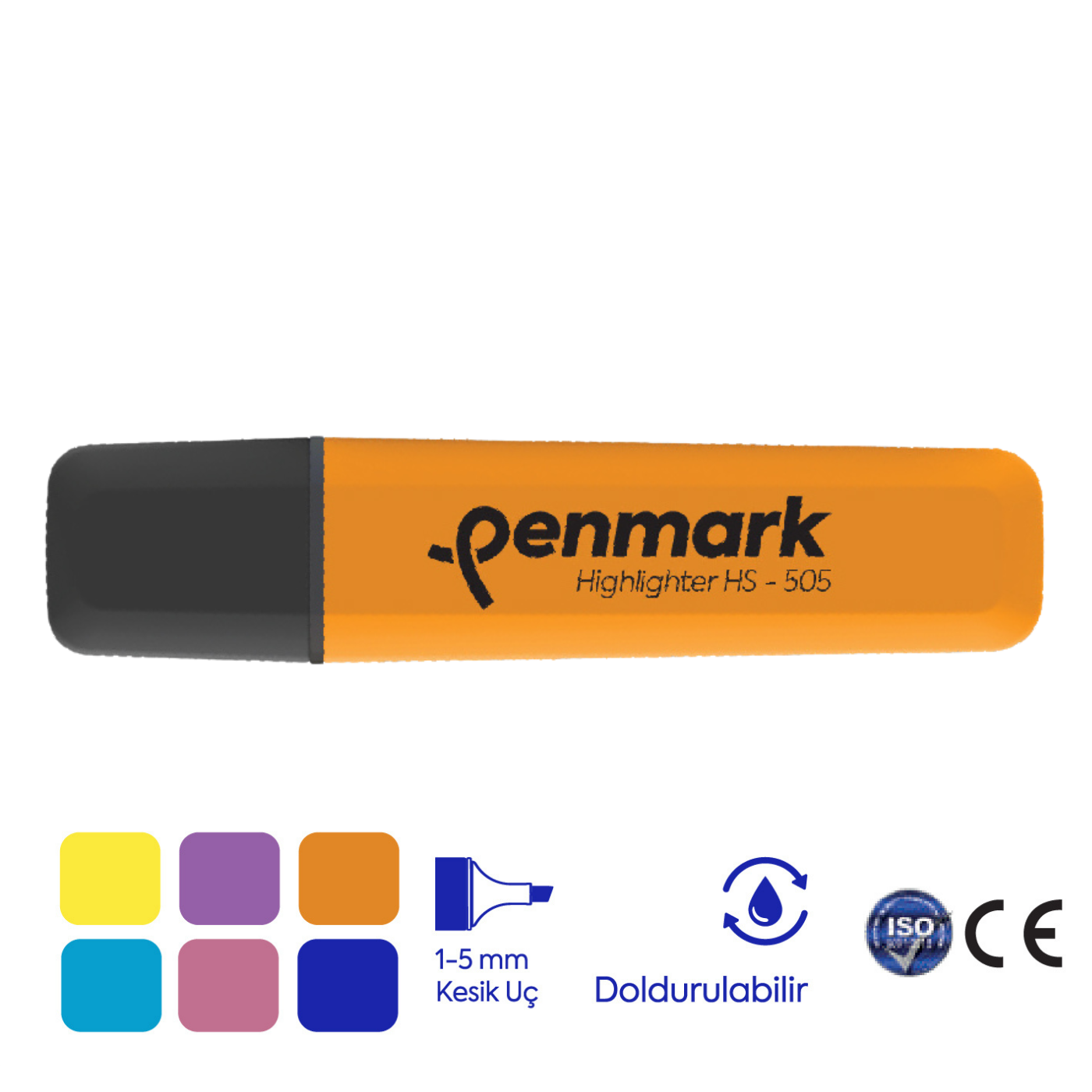 Penmark HS-505-03 Neon Fosforlu Kalem Turuncu