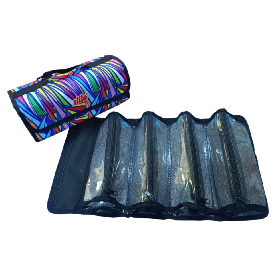 Stilo Kumaş 4'lü Kalem Çantası Desenli  SİT-KL22-006-009