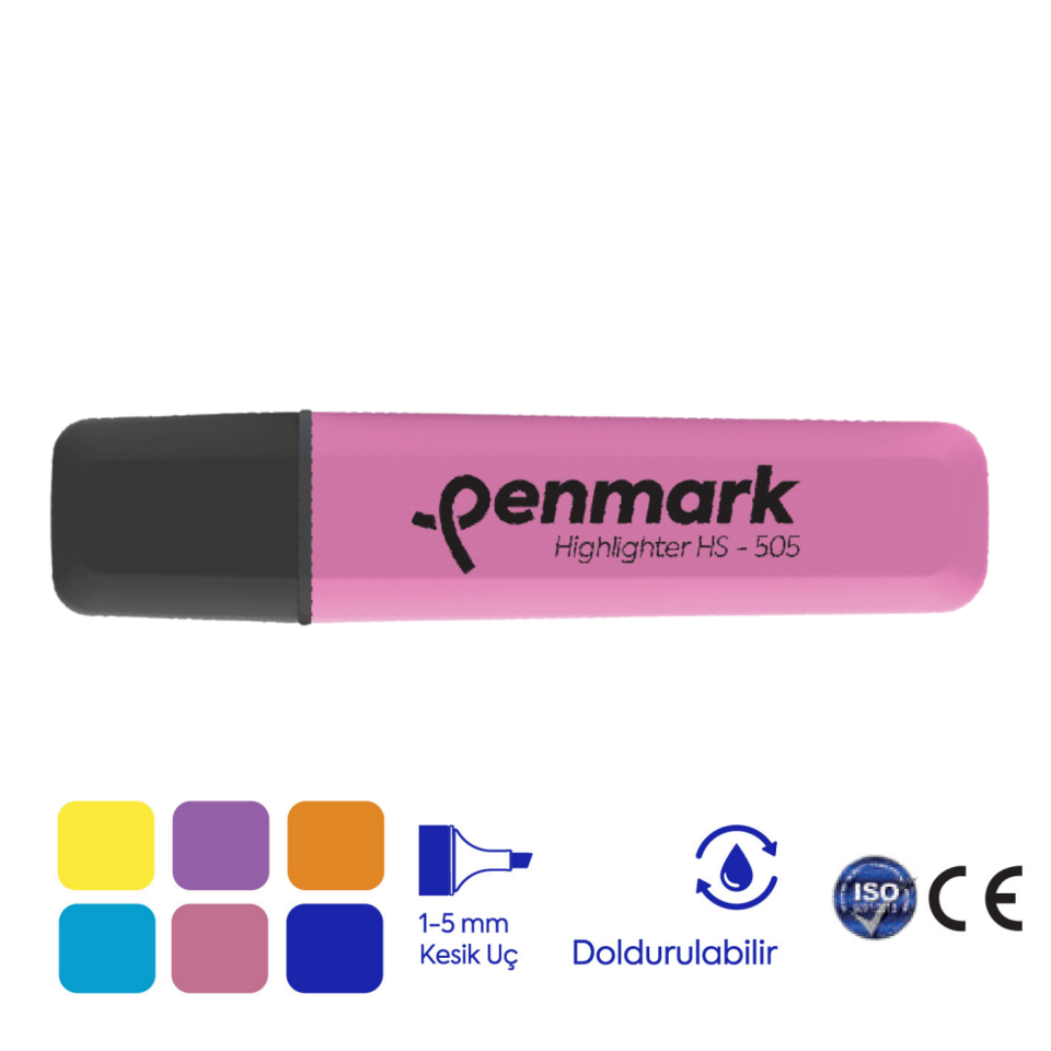 Penmark HS-505-04 Neon Fosforlu Kalem Pembe