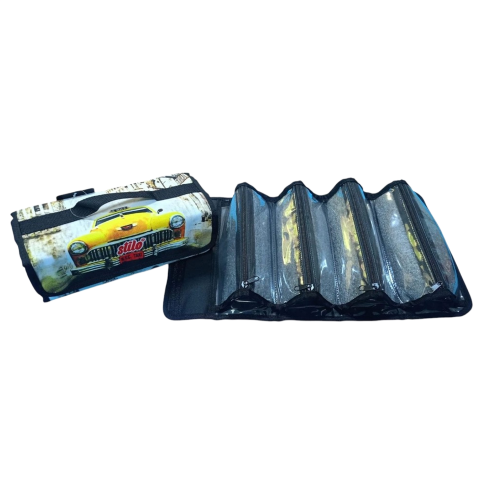 Stilo Kumaş 4'lü Kalem Çantası Desenli  SİT-KL22-006-010