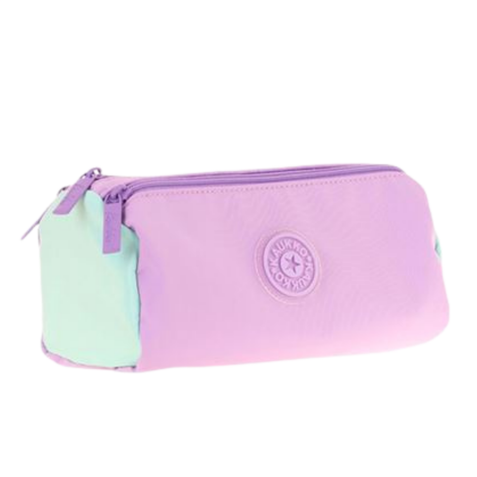 Kaukko Quıck 3 Bölmeli Kalem Çantası (Lılac) K2702