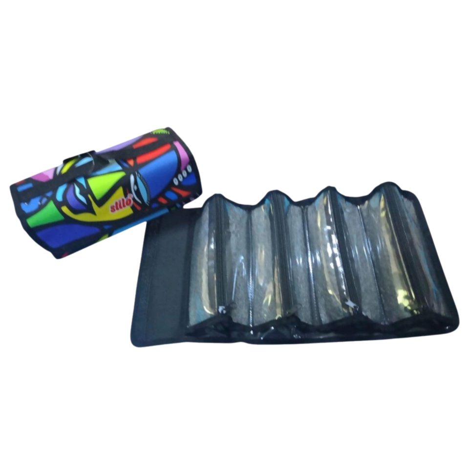 Stilo Kumaş 4'lü Kalem Çantası Desenli  SİT-KL22-006-011