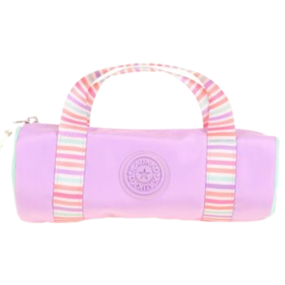 Kaukko Travel Double Stripe Kalem Çantası (Lılac) K2597