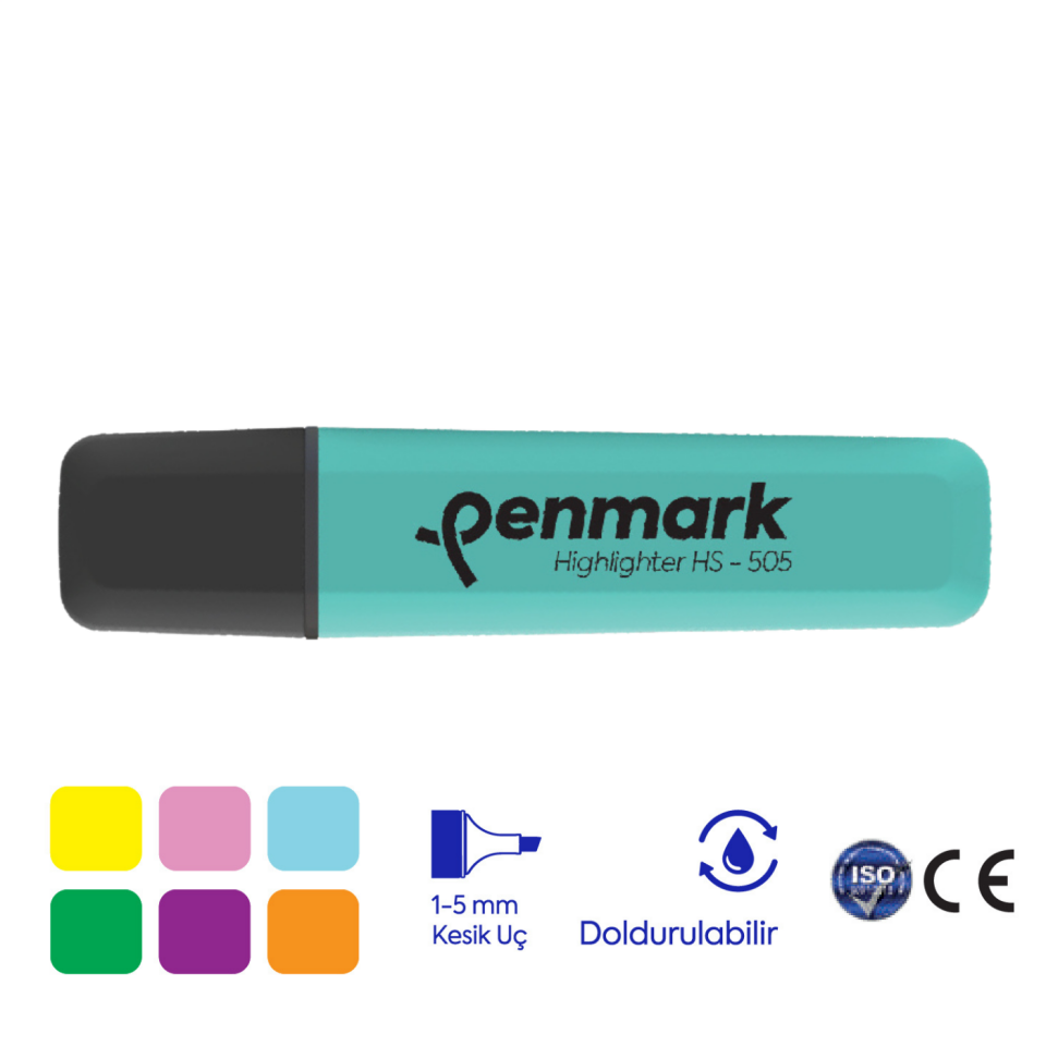 Penmark HS-505-08 Pastel Fosforlu Kalem Nane Şekeri