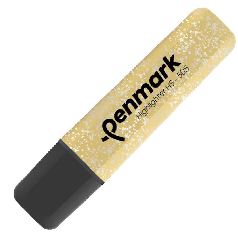 Penmark HS-505-13 Metalik Simli Fosforlu Kalem Gold