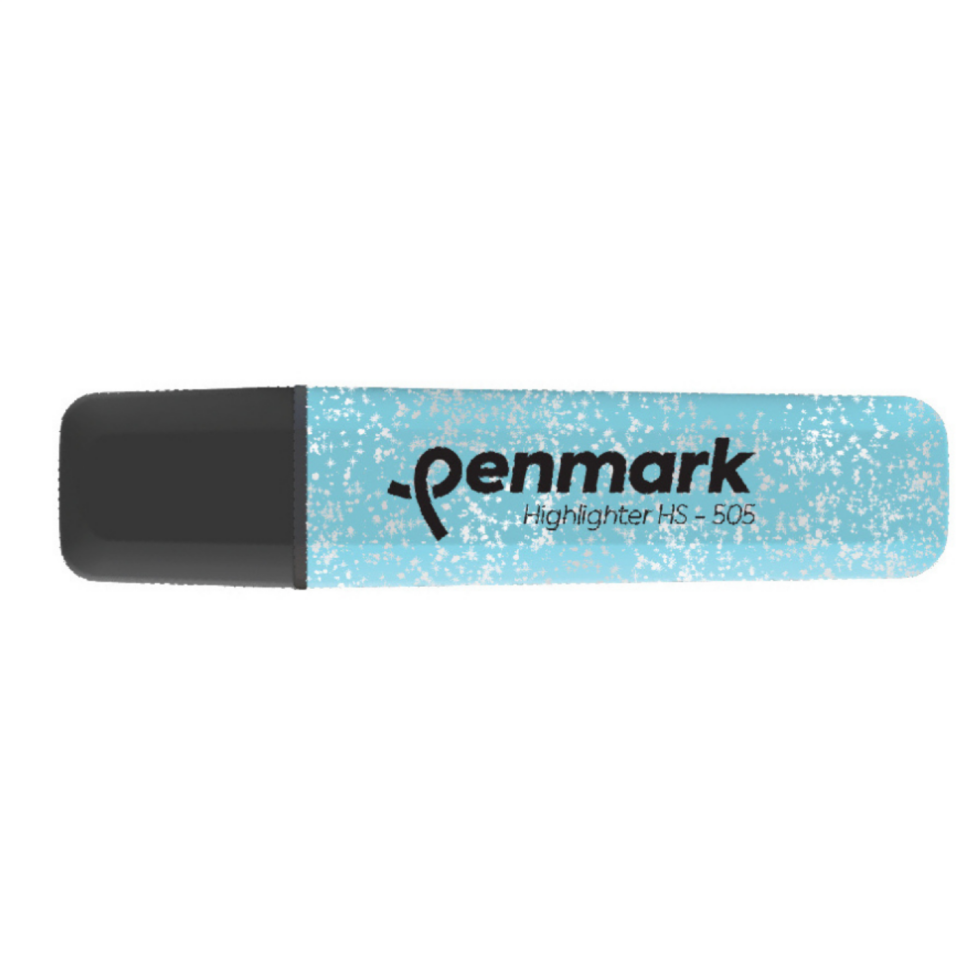 Penmark HS-505-15 Metalik Simli Fosforlu Kalem Turkuaz
