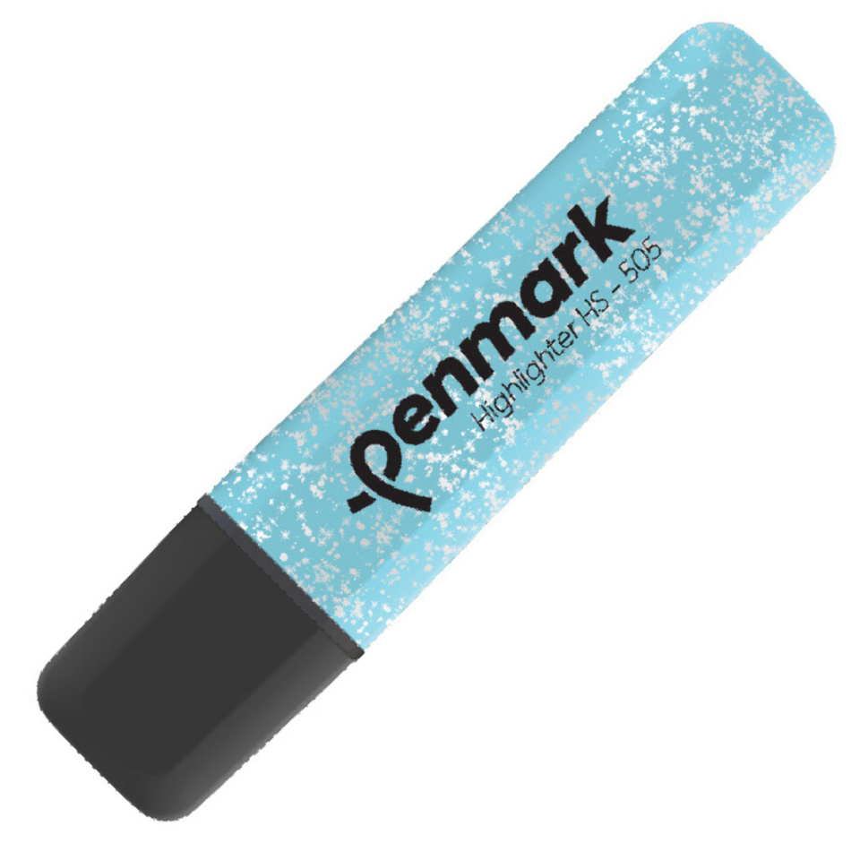 Penmark HS-505-15 Metalik Simli Fosforlu Kalem Turkuaz