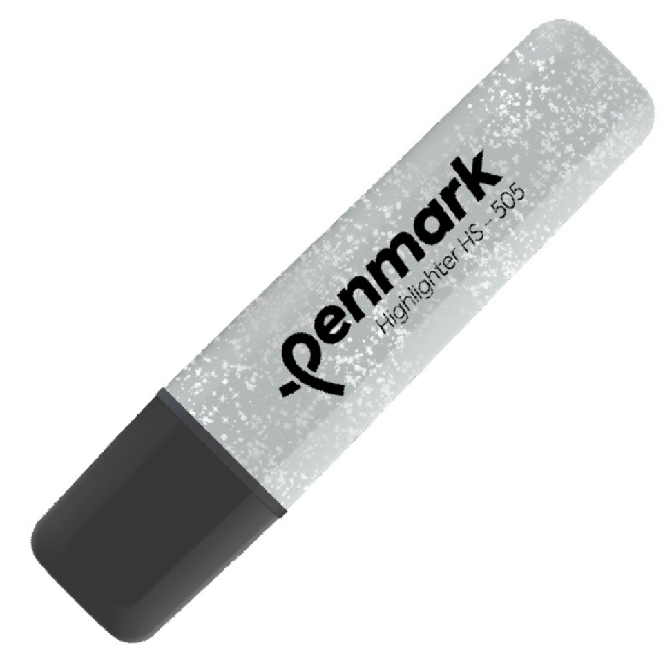 Penmark HS-505-18 Metalik Simli Fosforlu Kalem Gümüş