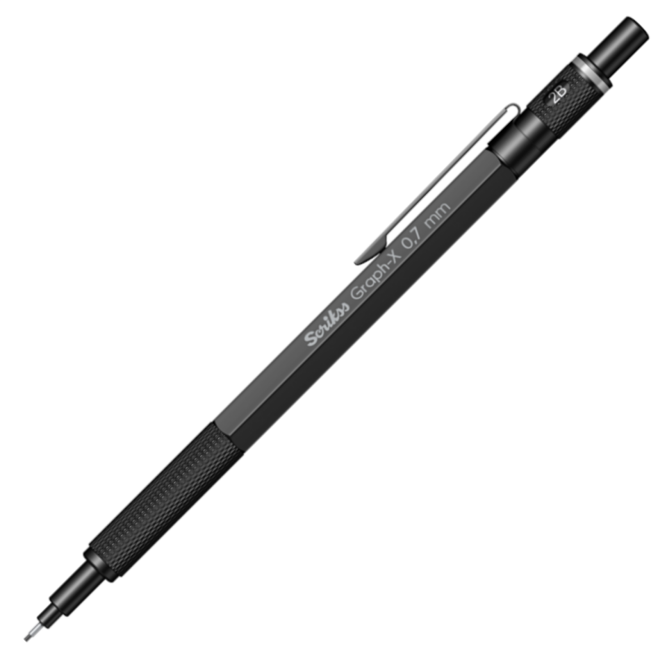 Scrikss Graph­X Metal Versatil Kurşun Kalem 0.7mm Mat Siyah