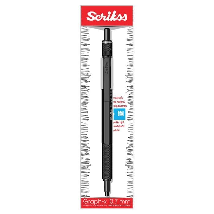 Scrikss Graph­X Metal Versatil 07mm Mat Siyah