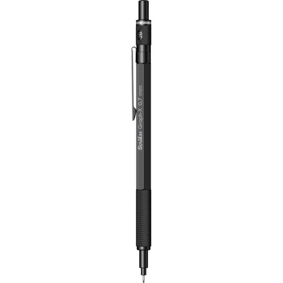 Scrikss GraphX Metal 0.7 mm Versatil - Uçlu Kalem Mat Siyah