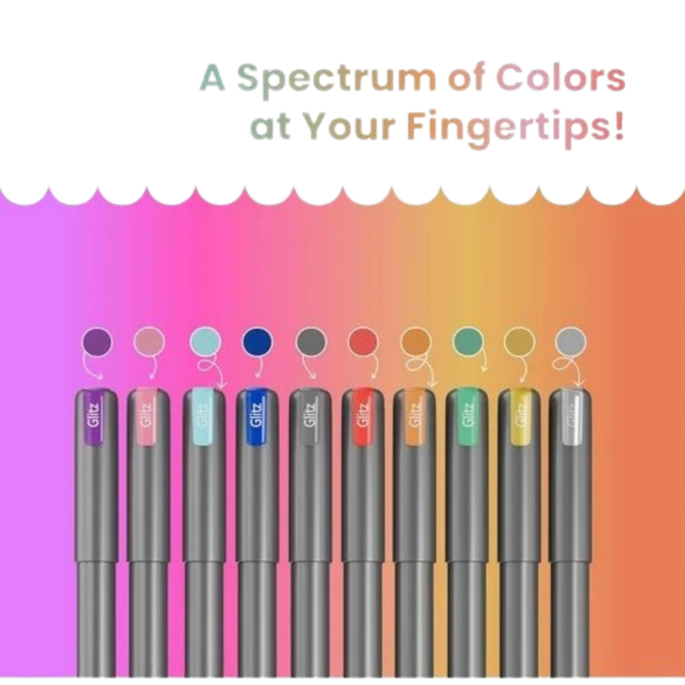 Pentonic 10 Lu Glizt Simli  Jel Kalem Blister Set (Karışık Renk)