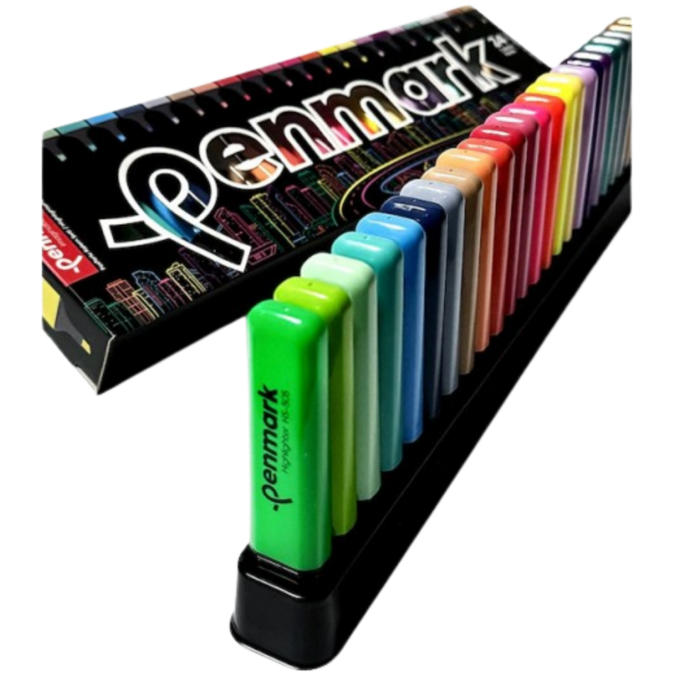 Penmark HS-505-24S Fosforlu Kalem 24 Lü Süper Kutu