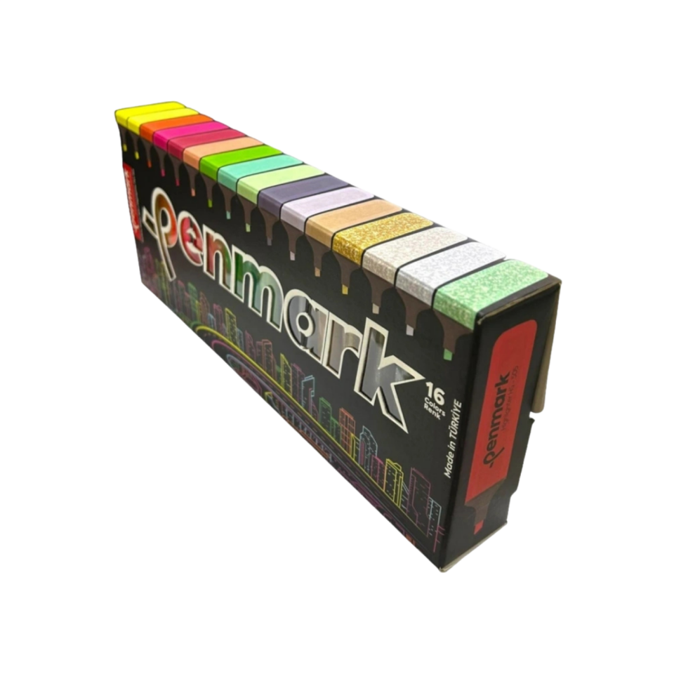 Penmark HS-505-16S Fosforlu Kalem 16'lı Süper Kutu