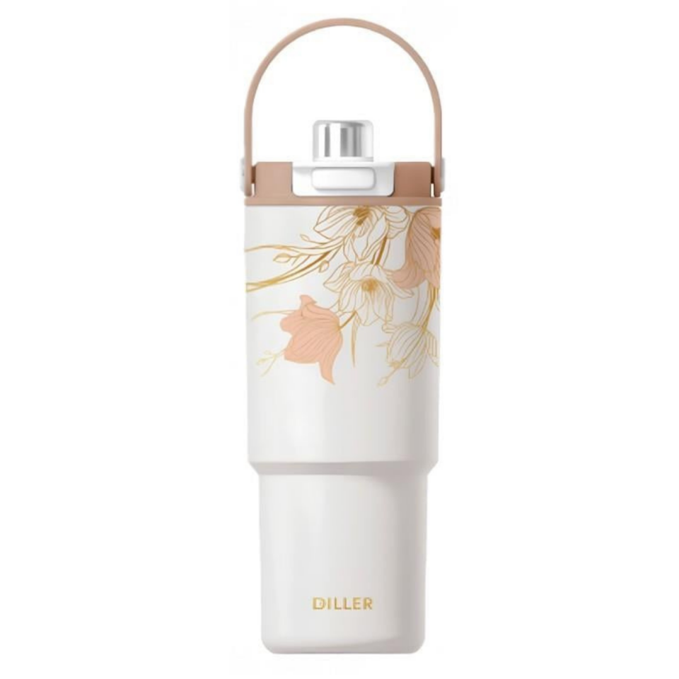 Dıller Paslanmaz Çelik Desenli Termos 900ml D9505-03