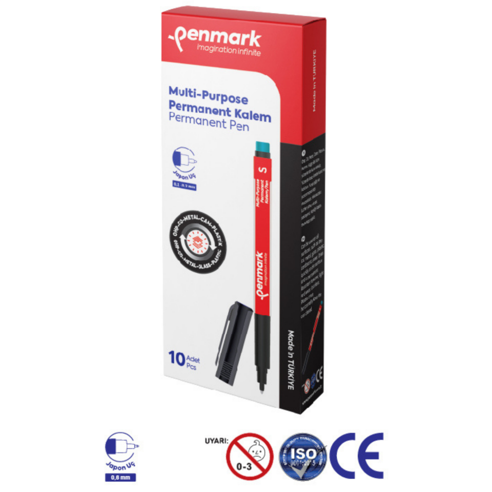 Penmark Asetat Kalemi (S) Kırmızı Multı Purpose