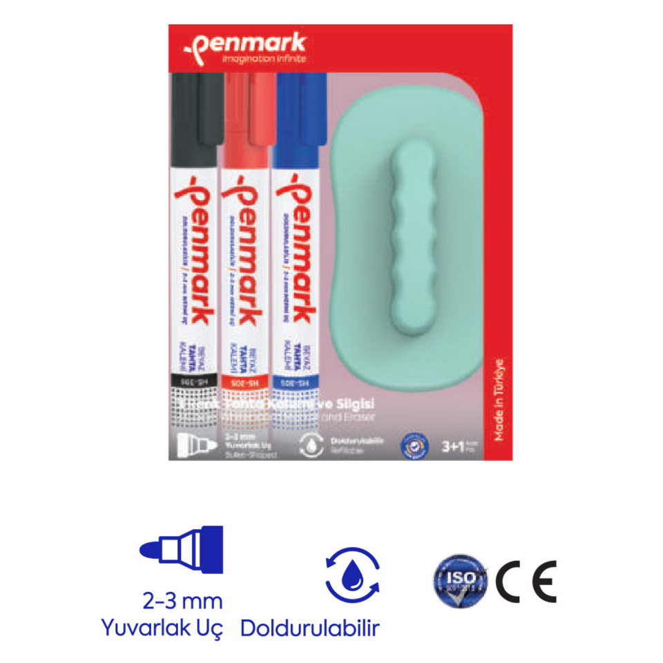 Penmark Beyaz Tahta Kalemi 3 Lü Set