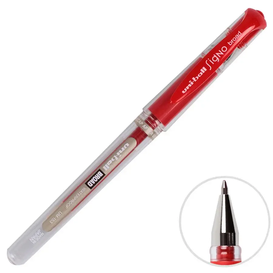 Uni Um­153 İmza Kalemi 1mm Kırmızı