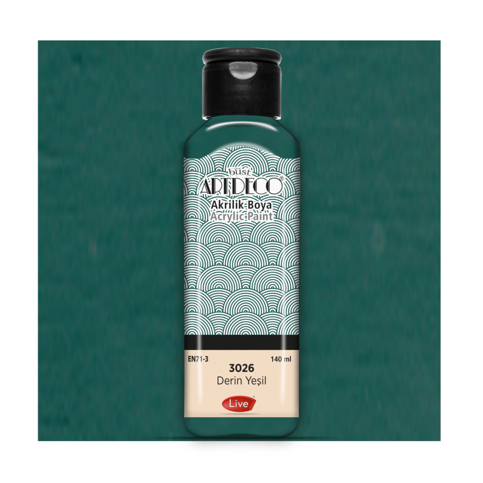 Artdeco 070R-3026 Akrilik Boya 140ml Derin Yeşili