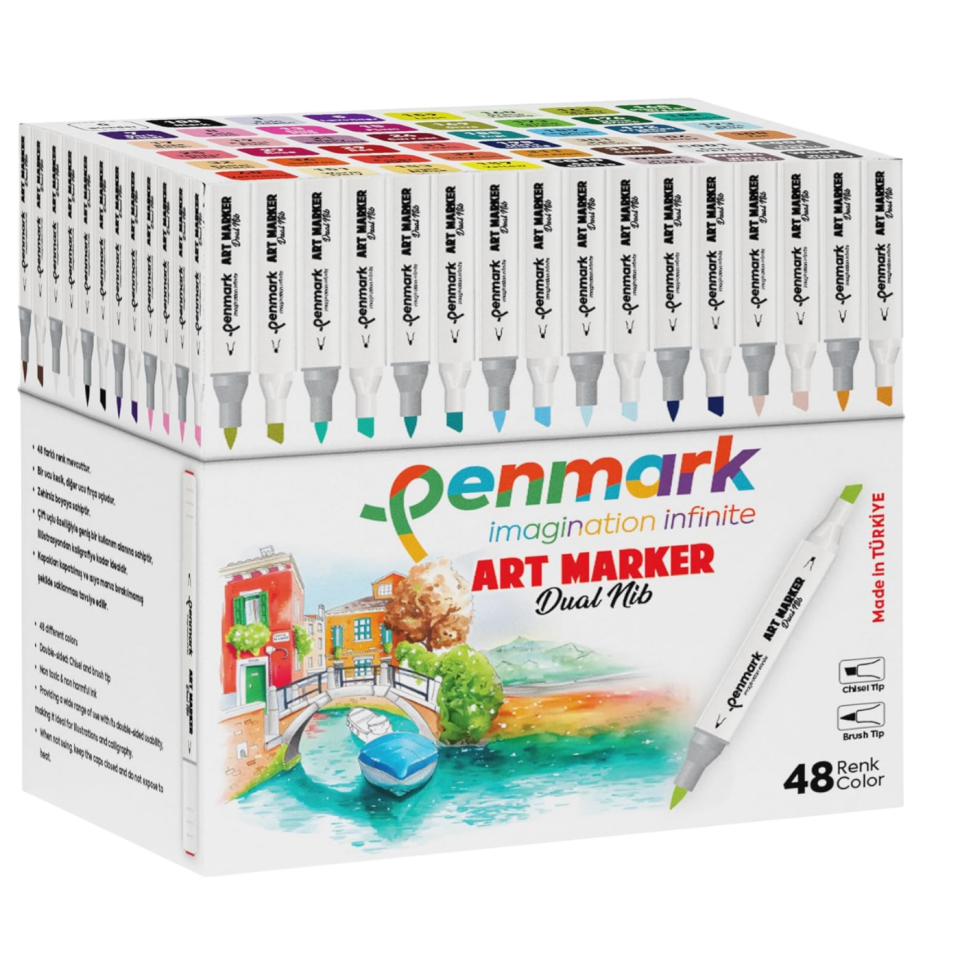 Penmark Marker'S Art Brush Kalem 48'li HS-9000