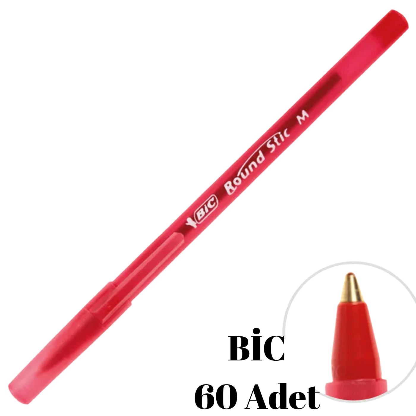 Bic Round Stic Tükenmez Kal 1.0 Kırmızı  921332/962667