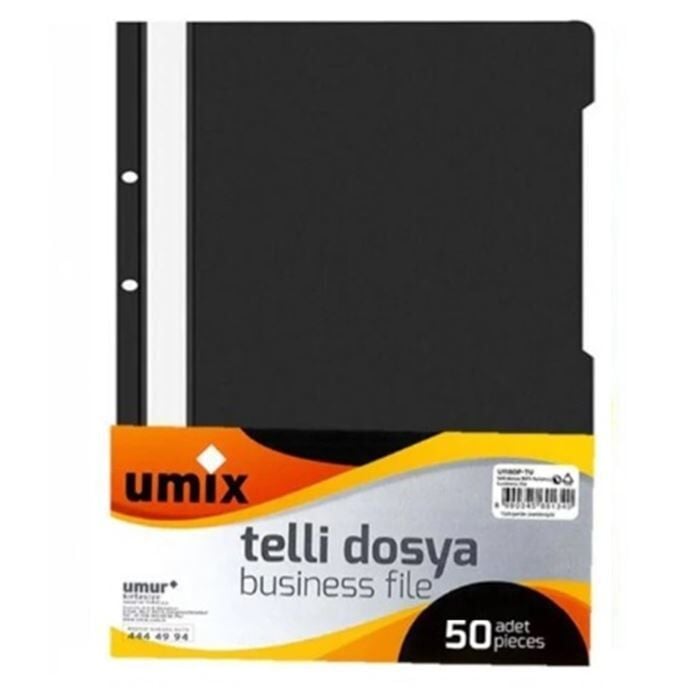 Umix Telli Dosya 50 Adet  Siyah 1180P­Sı  Plus  A4