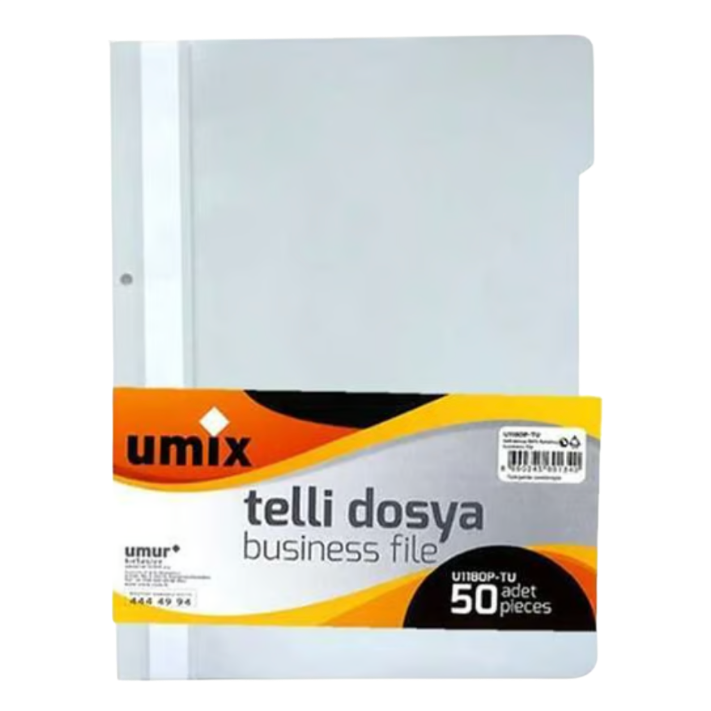 Umix Telli Dosya 50 Adet Beyaz 1180 P­Be  Plus  A4