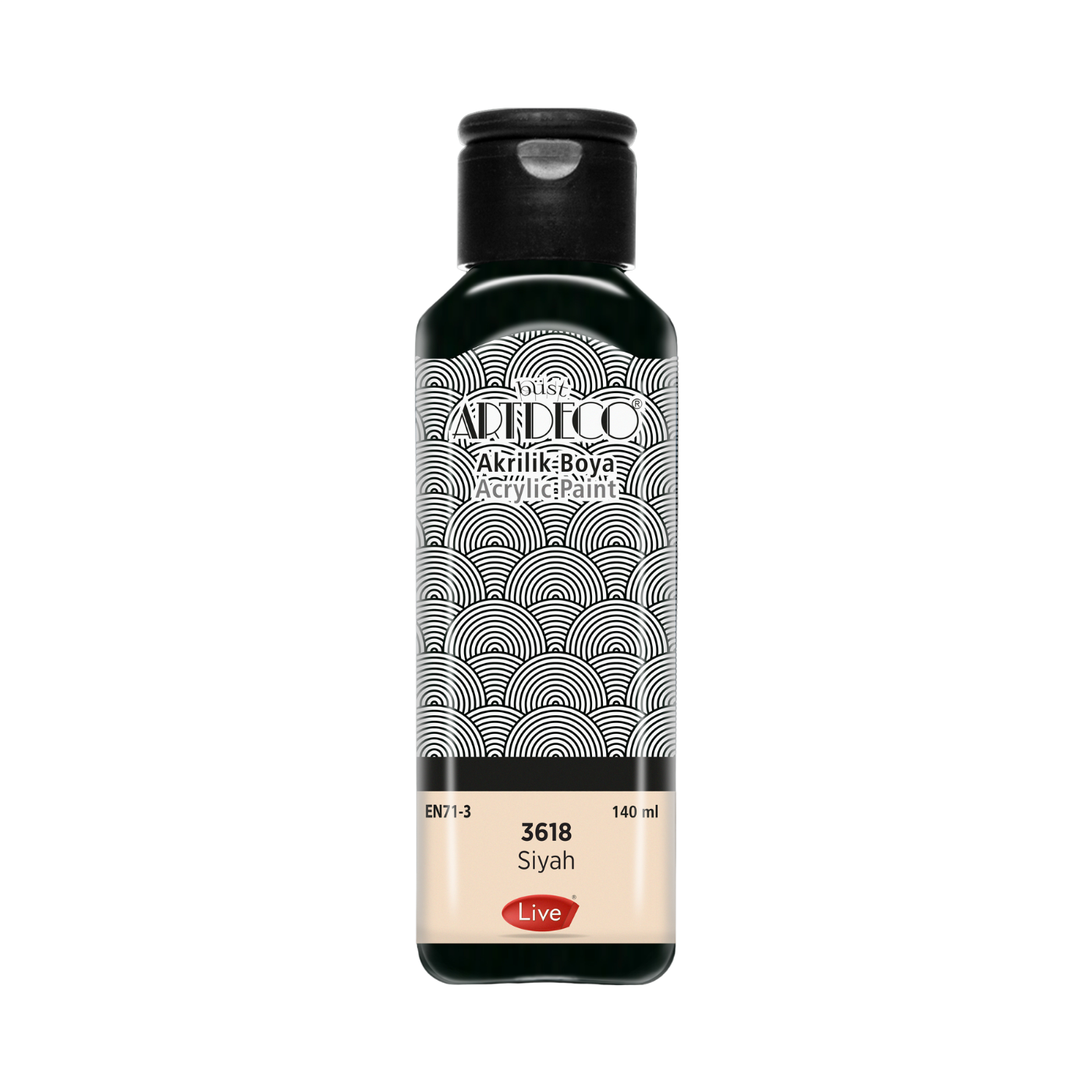 Artdeco 3618 Akrilik Boya Siyah 140 ml