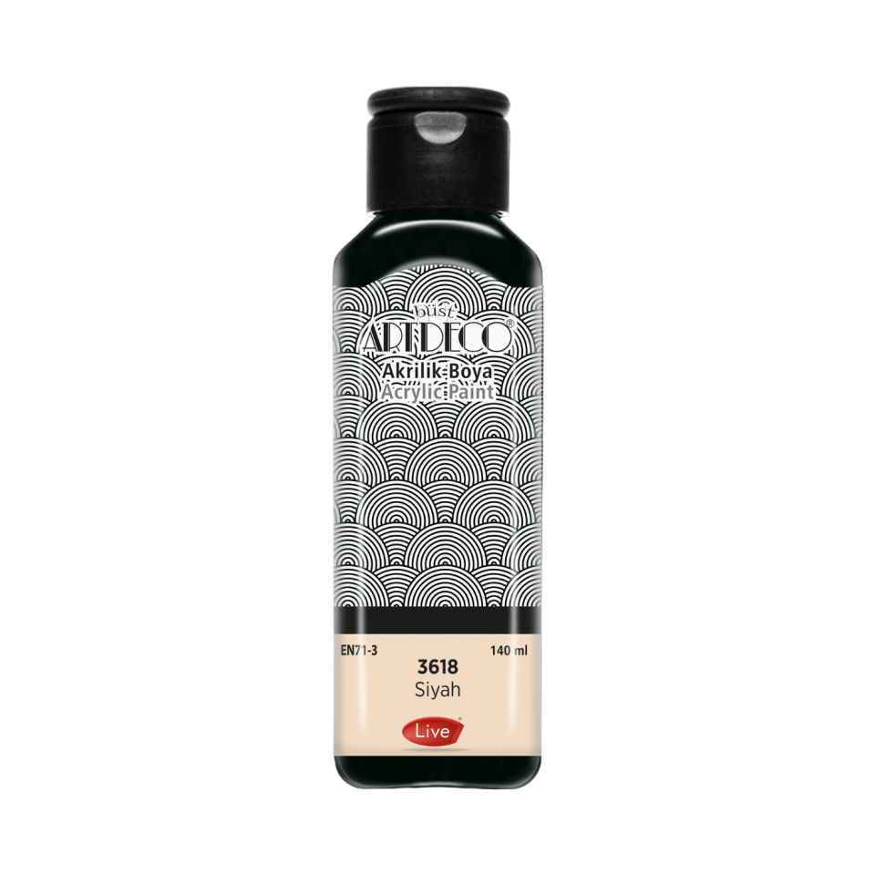 Artdeco 070R-3618 Akrilik Boya 140ml Siyah