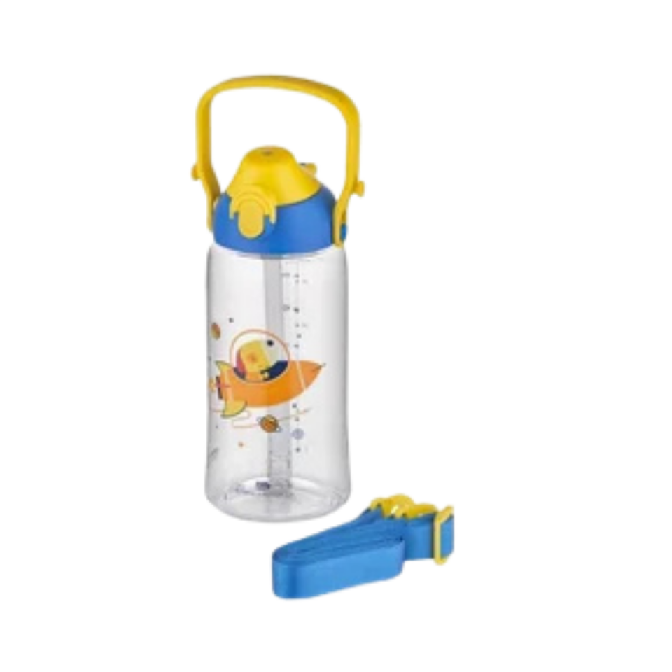 Uzspace Desenli Çocuk Matarası 500ml Mavi