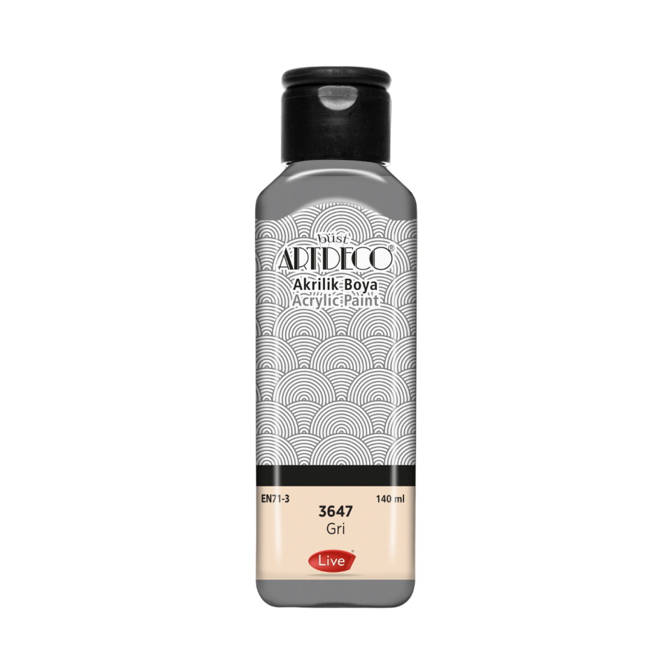 Artdeco 070R-3647 Akrilik Boya 140ml Gri
