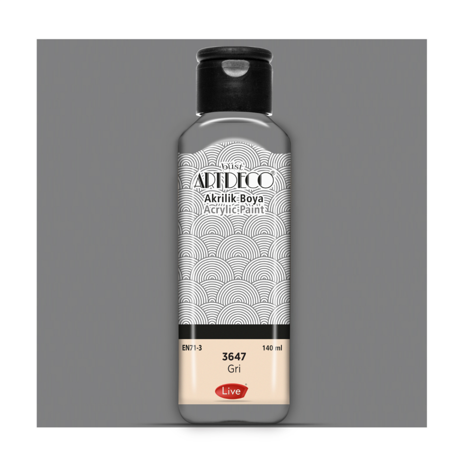 Artdeco 070R-3647 Akrilik Boya 140ml Gri