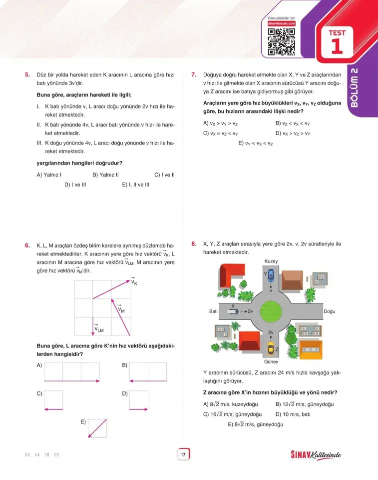 Sınav Yayınları Sınav Kalitesinde AYT Fizik Soru Bankası-mk