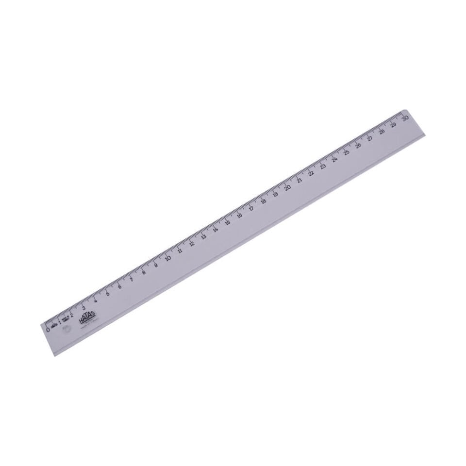 Hatas 0131 Plastik Cetvel Şeffaf Ekonomik 30cm