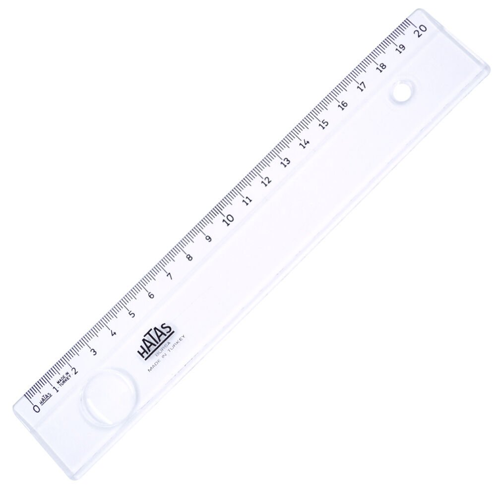 Hatas 0151 Mercekli Cetvel 20Cm