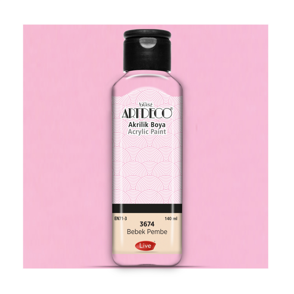 Artdeco 070R-3674 Akrilik Boya 140ml Bebek Pembe