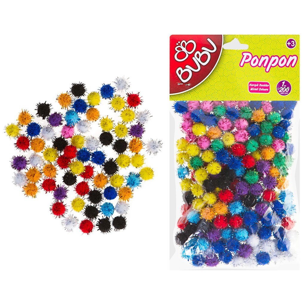 Bu­Bu 00111 Ponpon Simli 1Cm Karma  200Lü