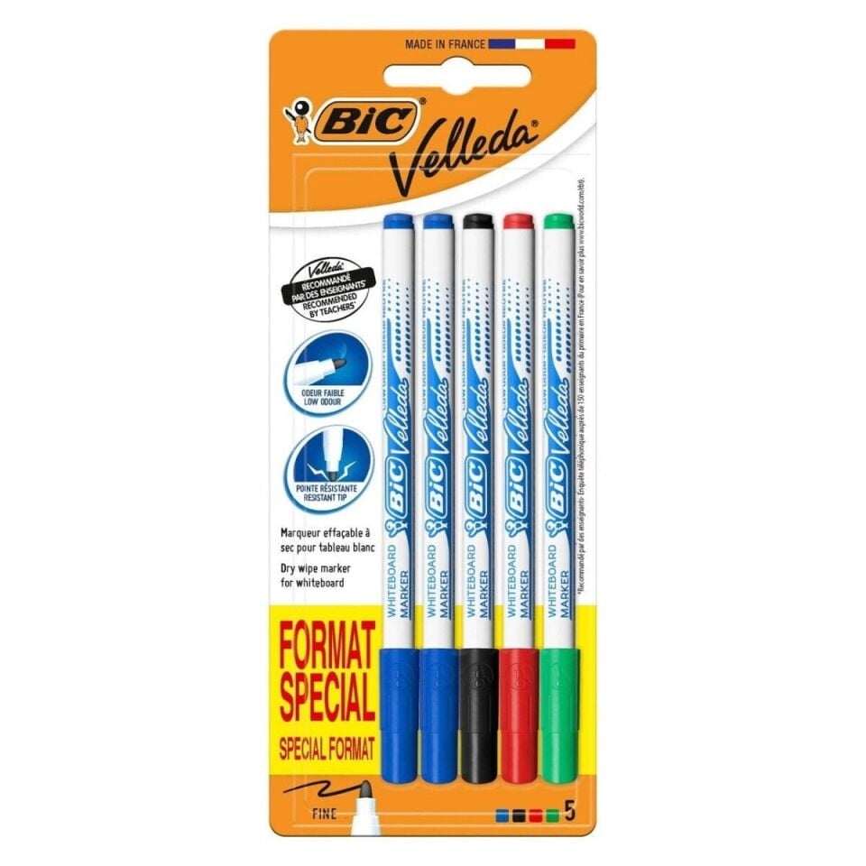 BIC Velleda 1721 Çocuk Tahta Kalemi 5'li Blister Karışık 9126451