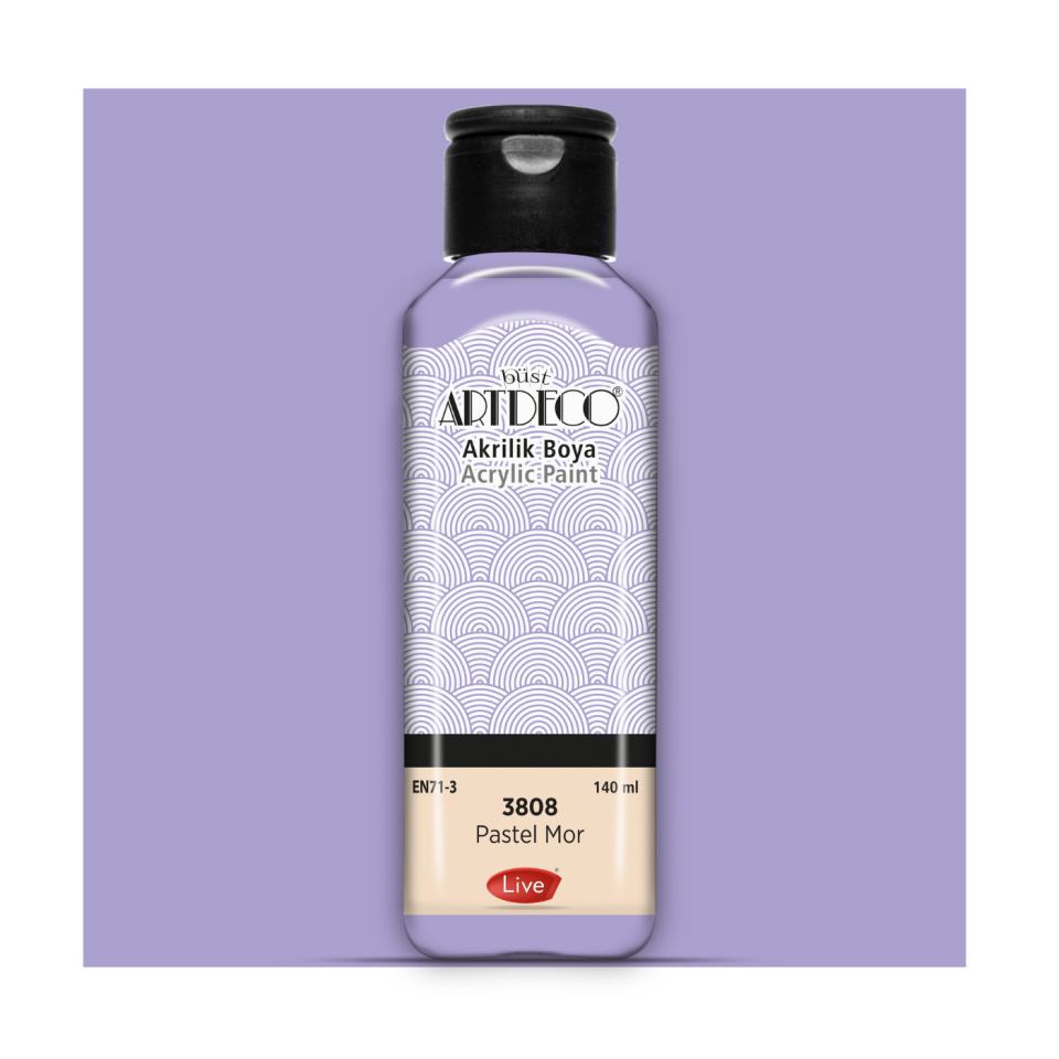 Artdeco 070R-3808 Akrilik Boya 140ml Pastel Mor