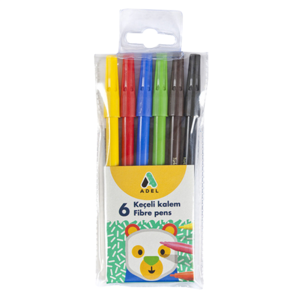 Adel Keçeli Kalem 6 Renk 222001
