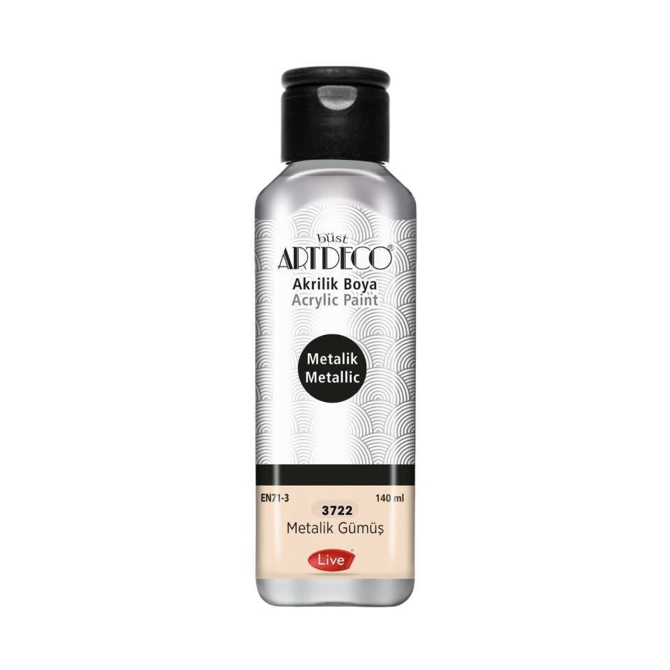 Artdeco 070R-3722 Akrilik Boya 140ml Gümüş