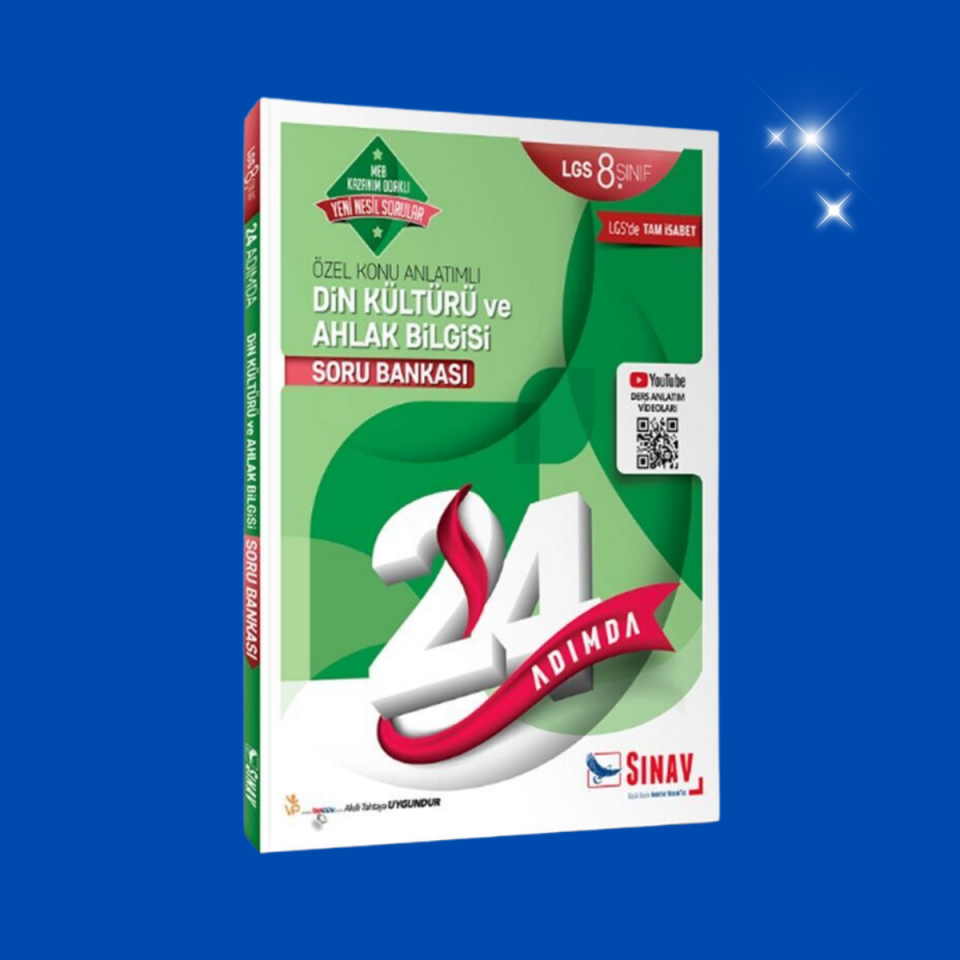 Sınav Yayınları LGS 24 Adımda Din Kültürü ve Ahlak Bilgisi Özel Konu Anlatımlı Soru Bankası