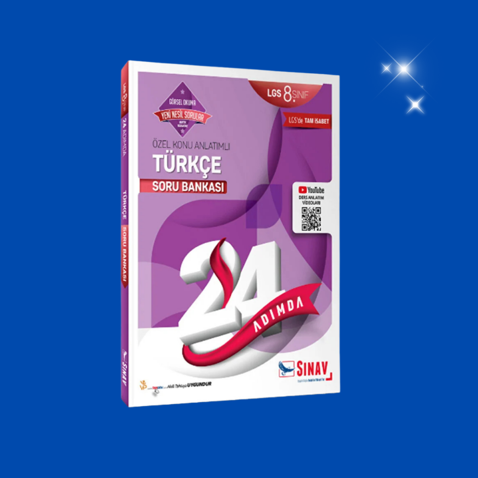 Sınav Yayınları 8. Sınıf Lgs Türkçe 24 Adımda Özel Konu Anlatımlı Soru Bankası